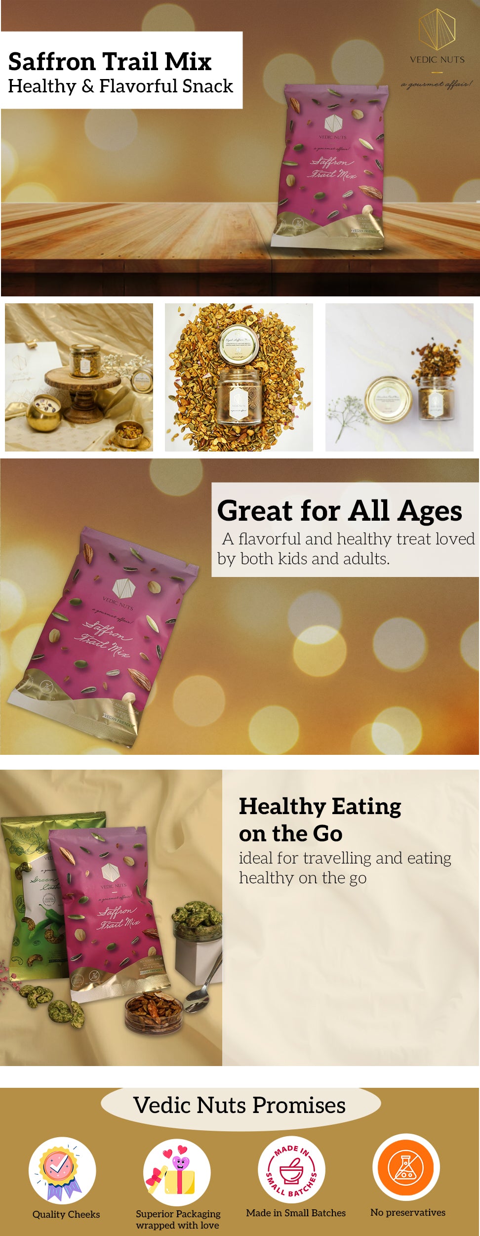 Brain Fuel Mix- Saffron Trail Mix