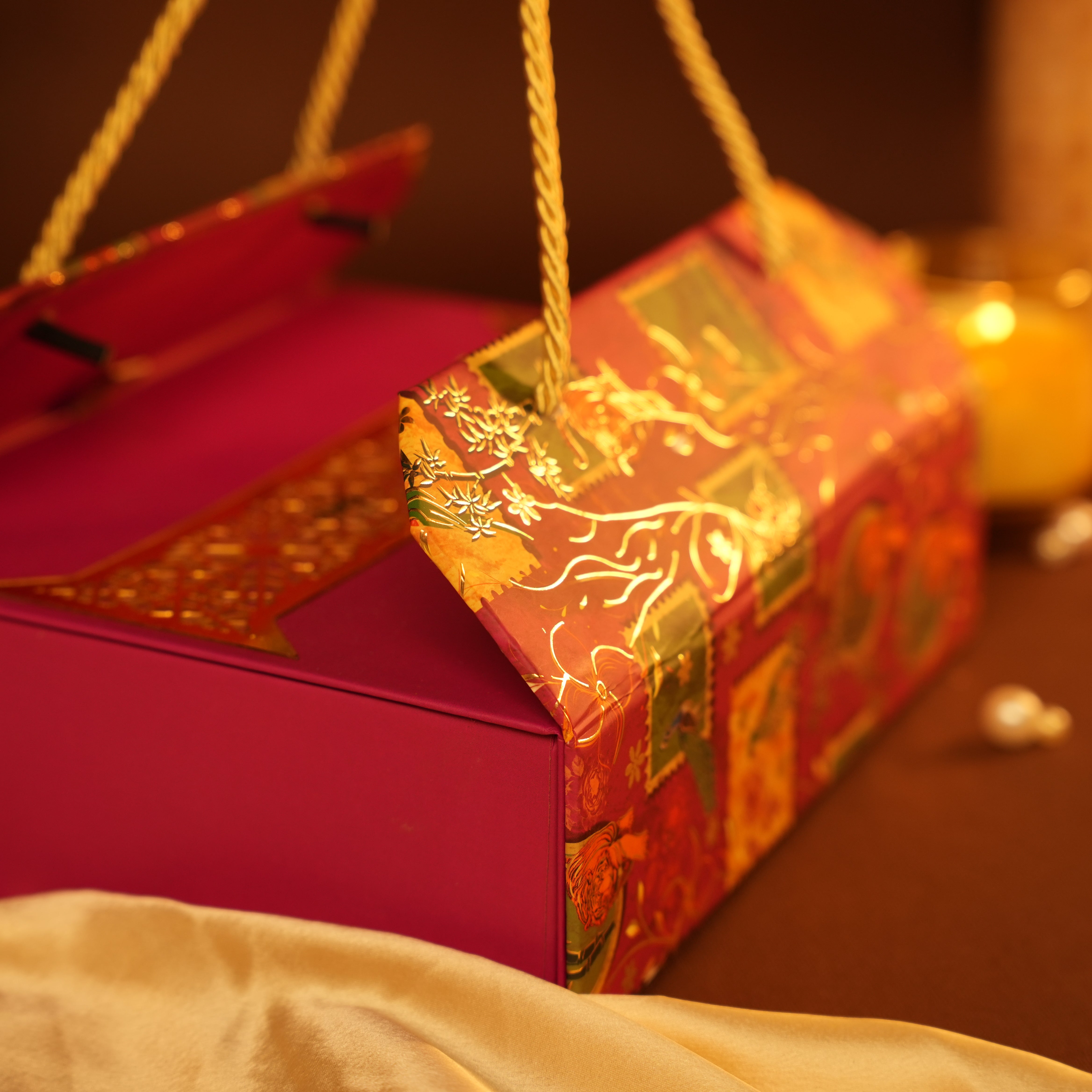 Pink & Gold Handle Box