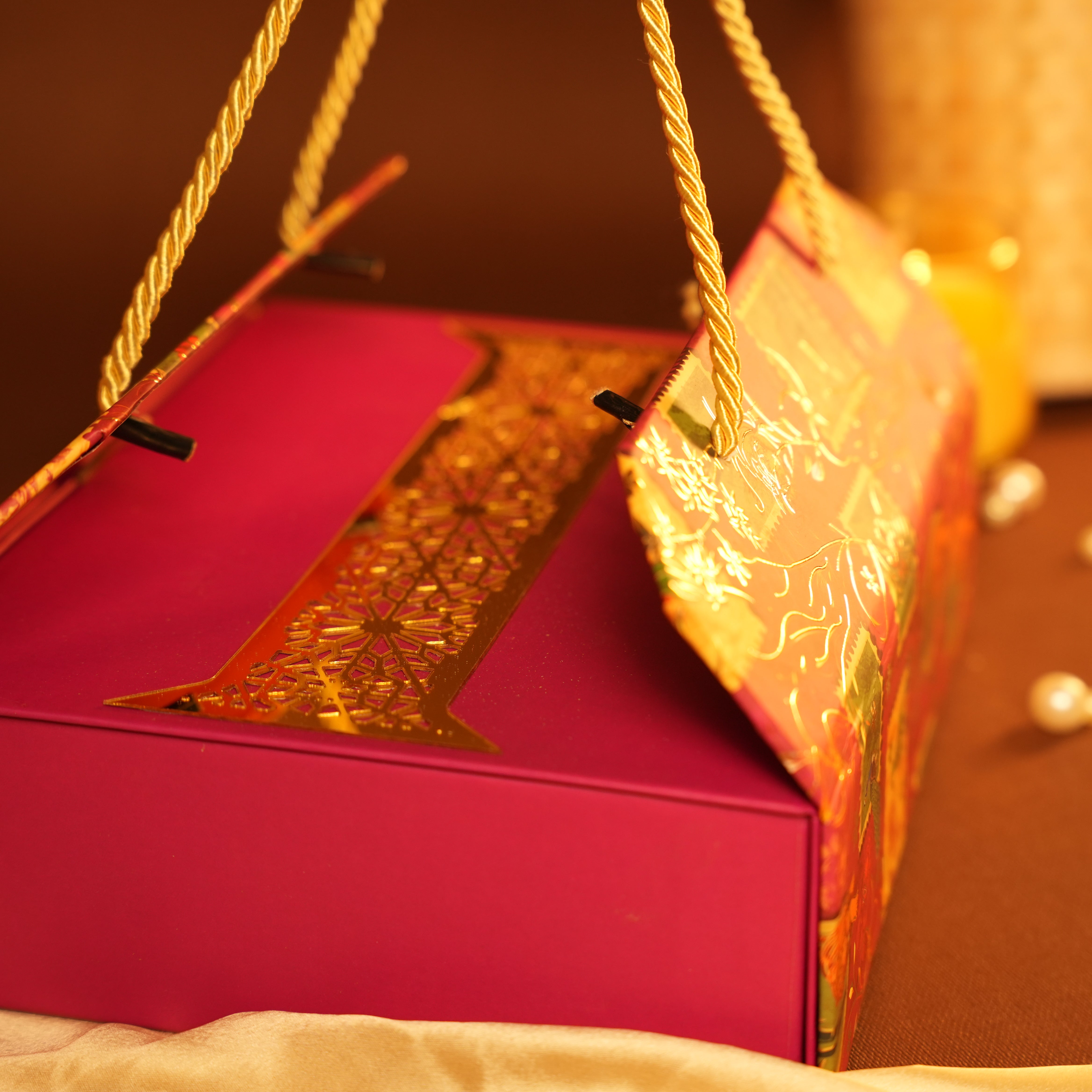 Pink & Gold Handle Box