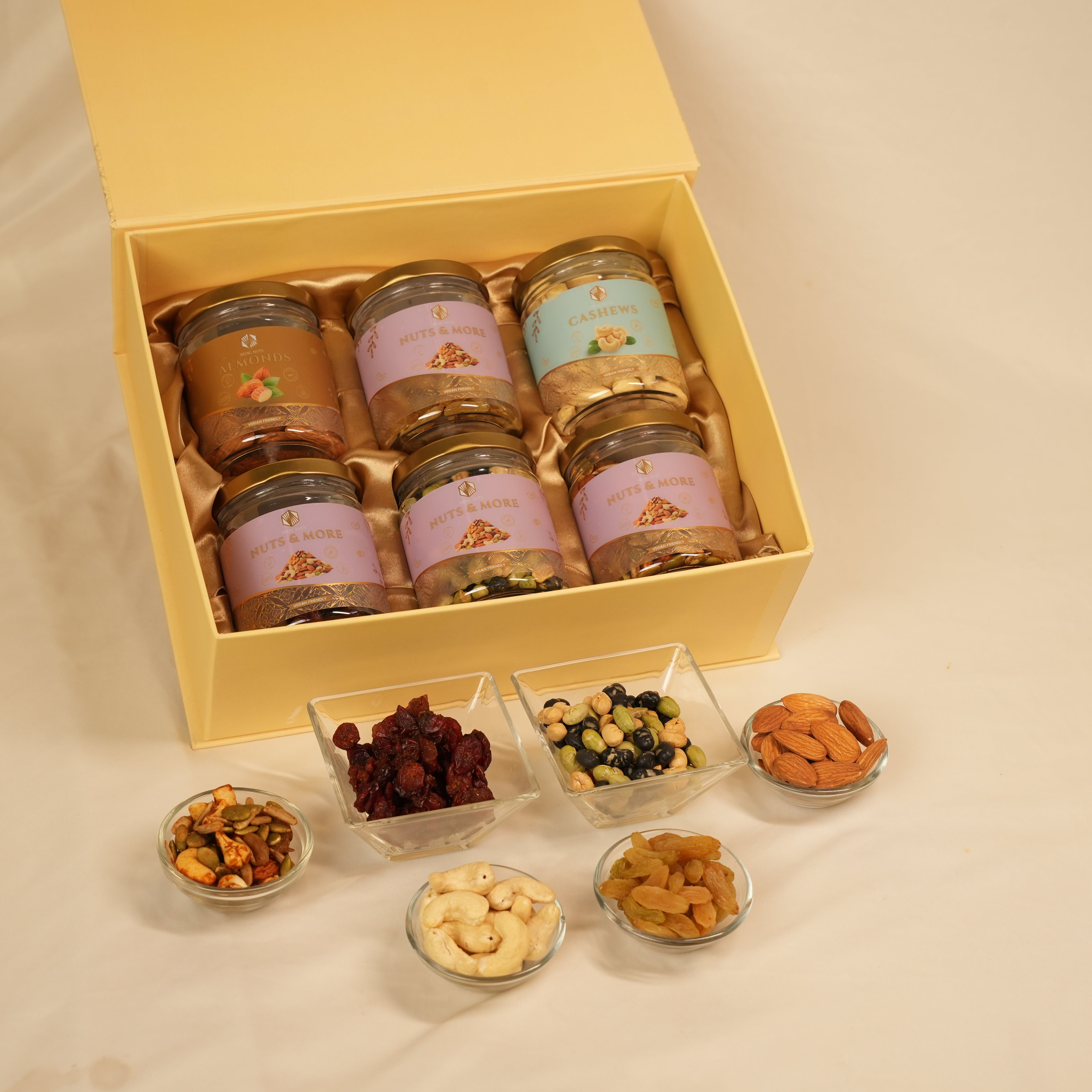 The Floral Collection (Set of 6 jars: 100gms each) Plain dry fruits