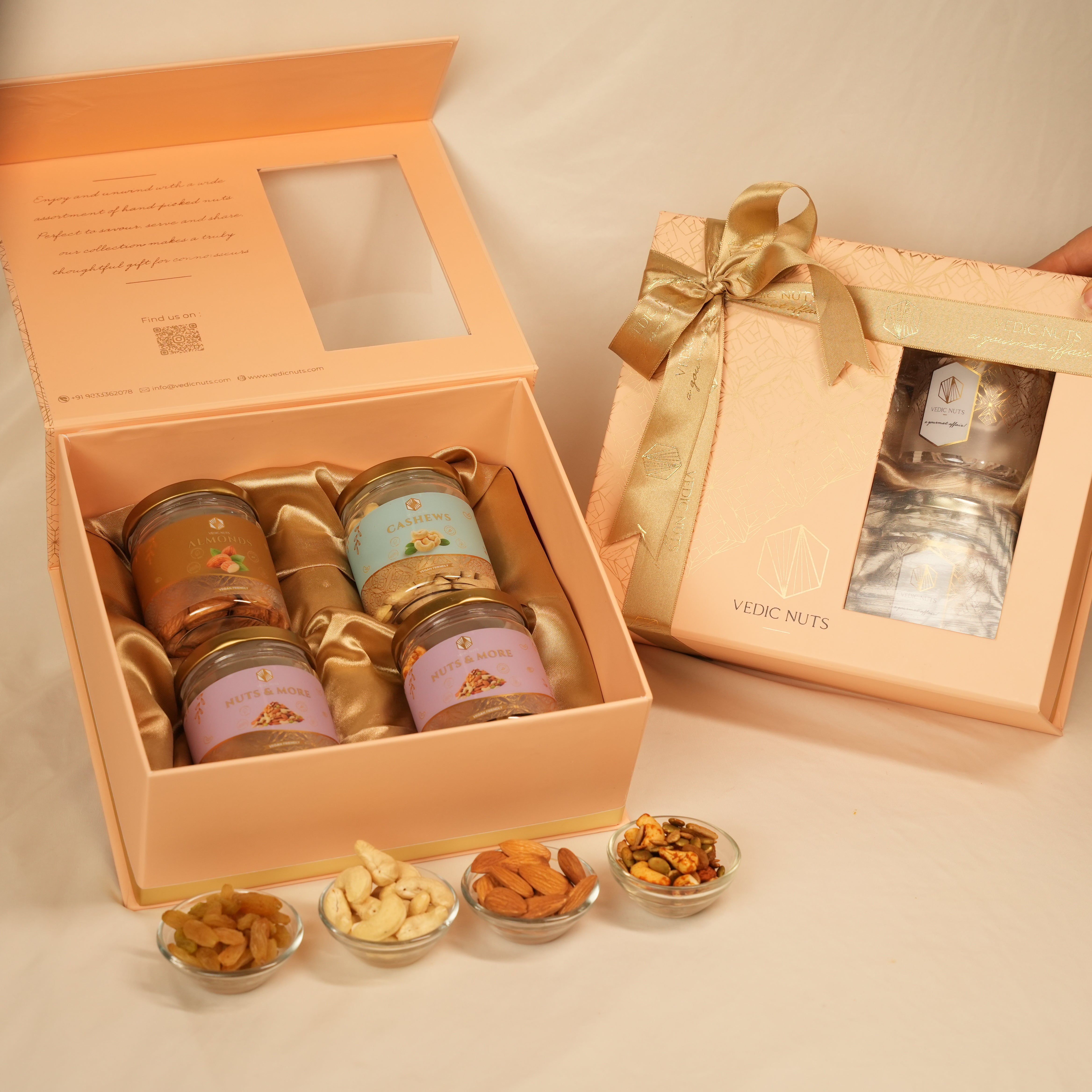 Pastel Indulgence Hamper: plain dry fruits