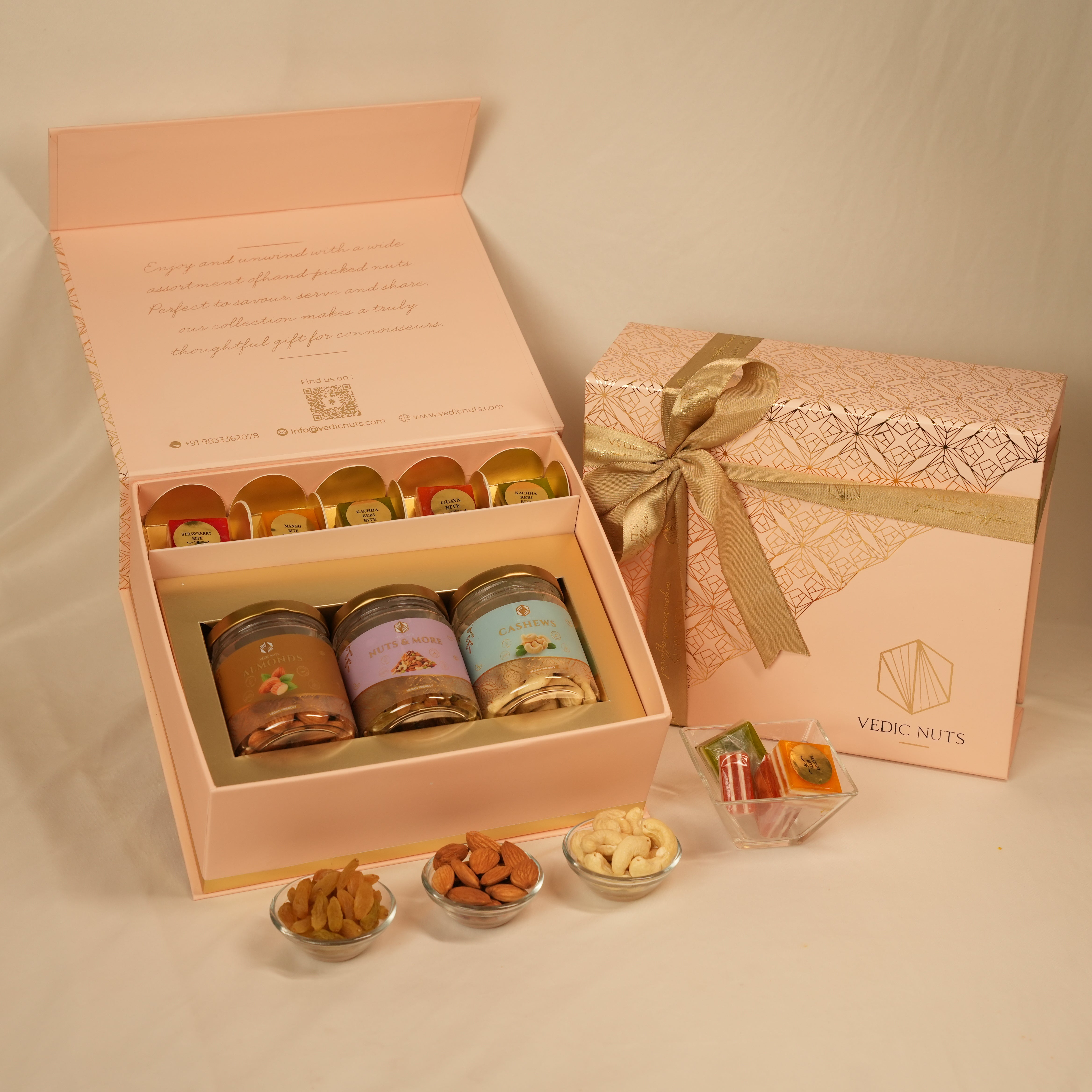 The Blush Luxe Hamper- Plain Dry Fruits