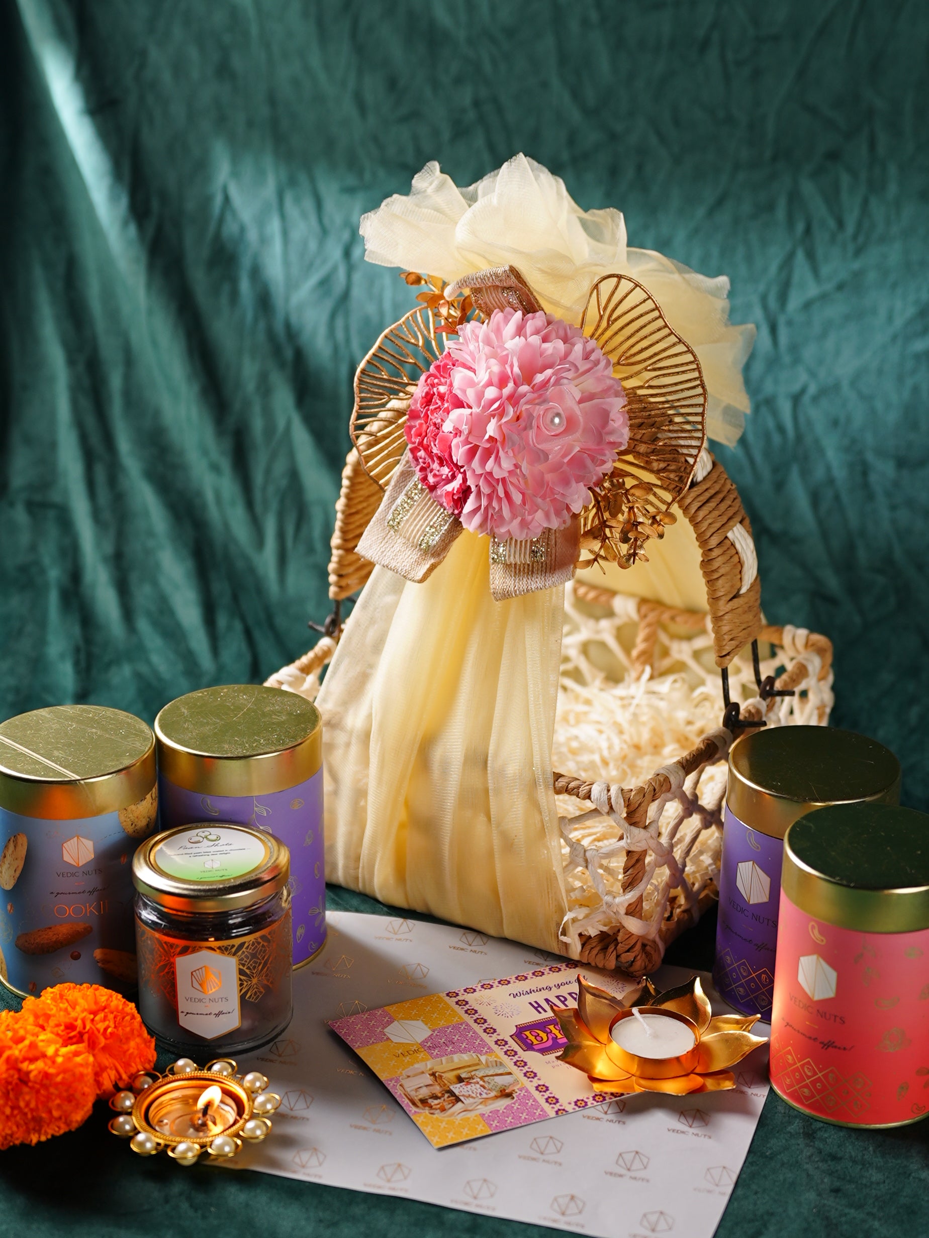 Festive Jute Basket Hamper ✨