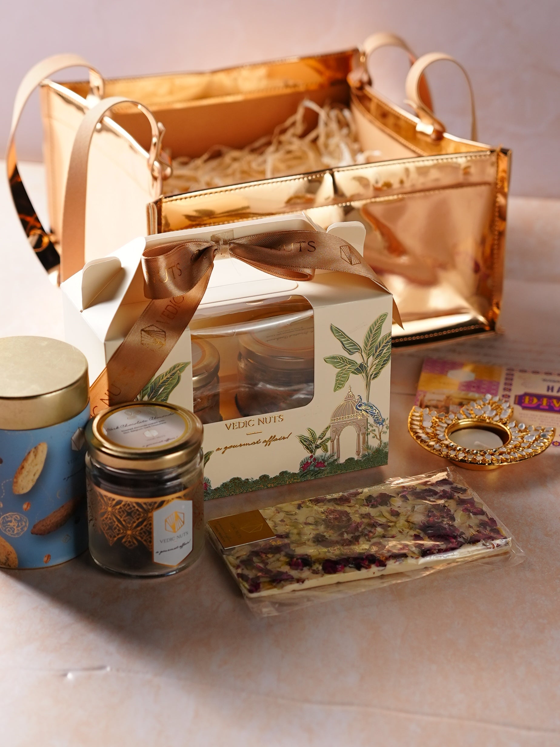 Blush & Gold Diwali Basket