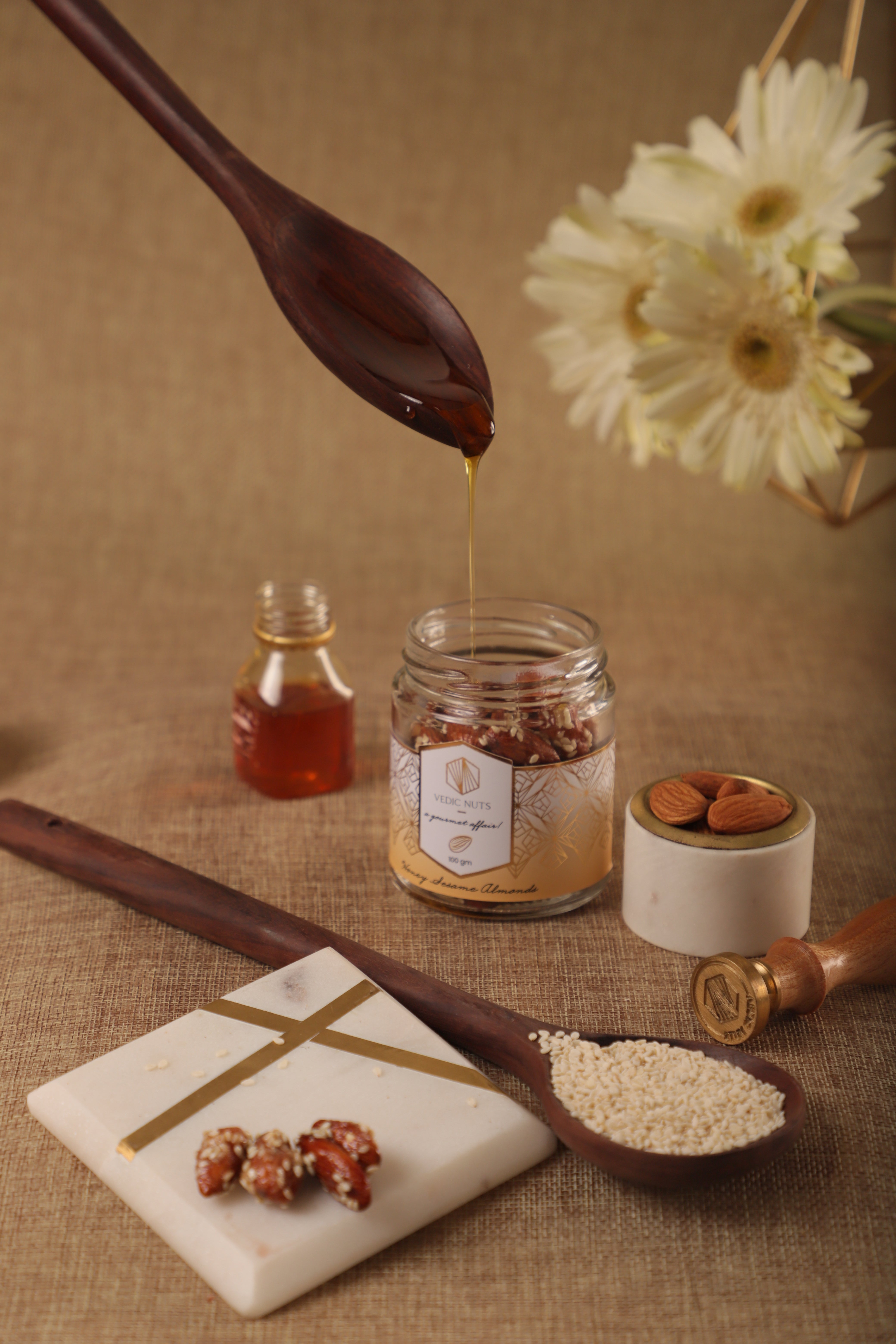 Honey Sesame Almonds