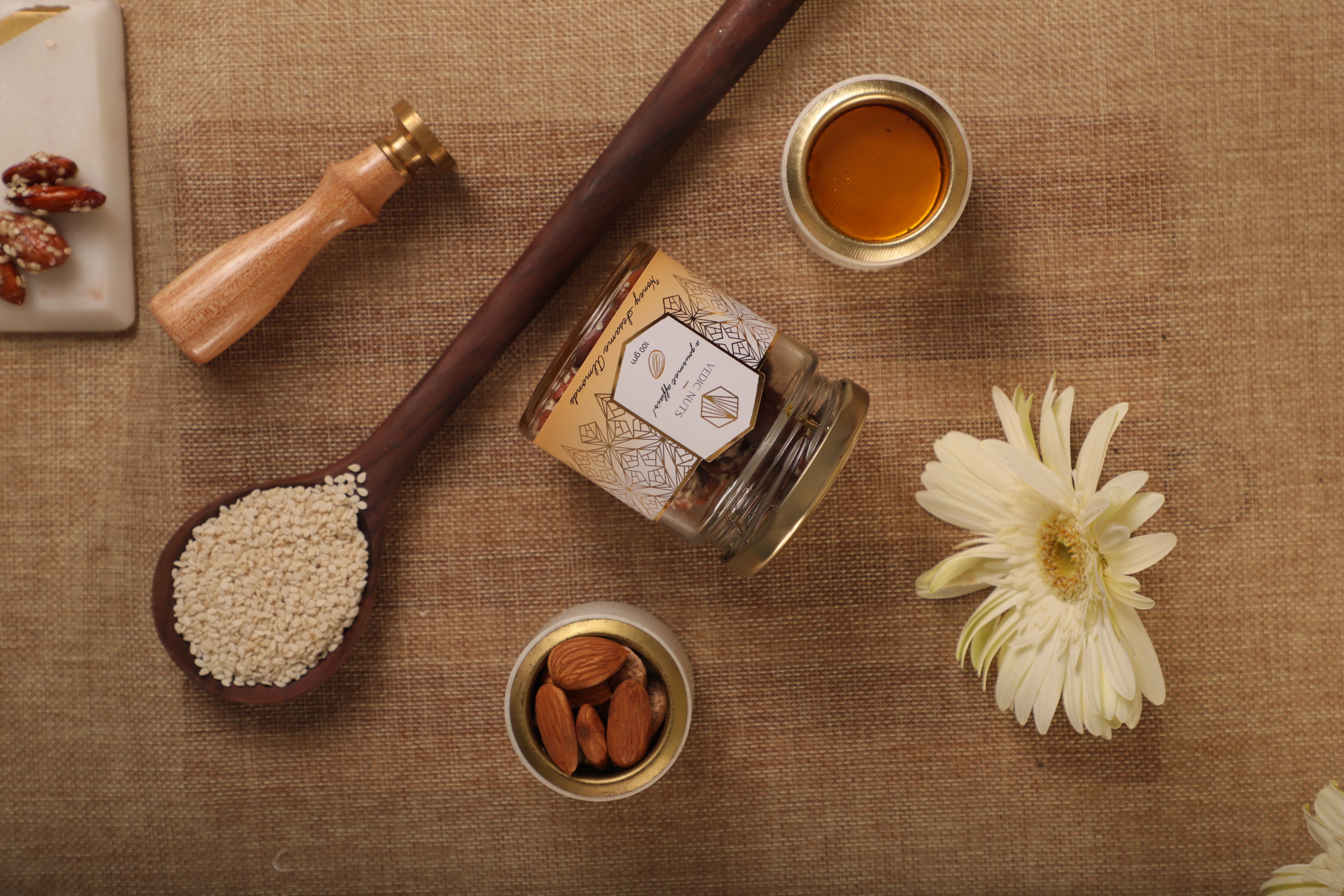 Honey Sesame Almonds