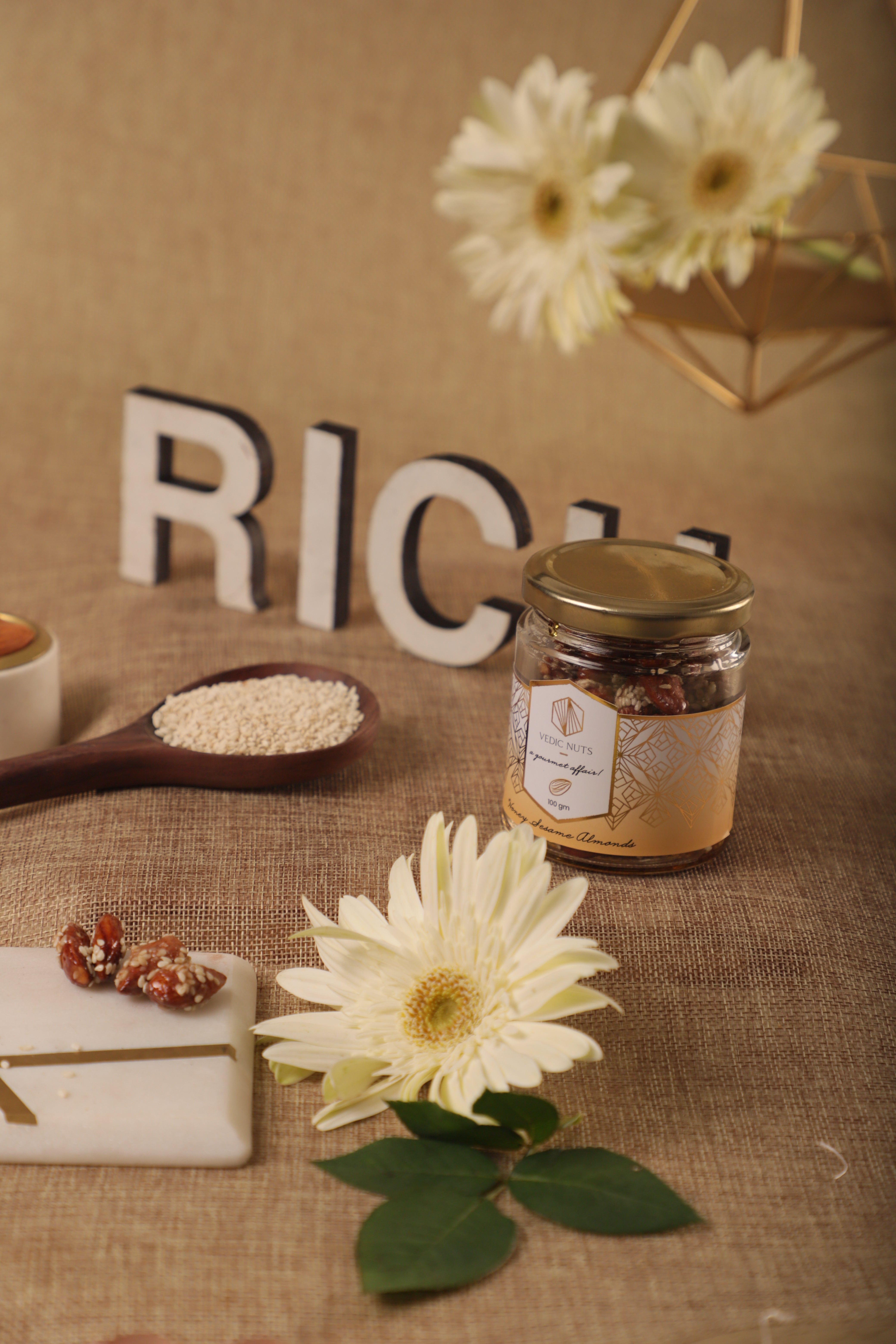 Honey Sesame Almonds