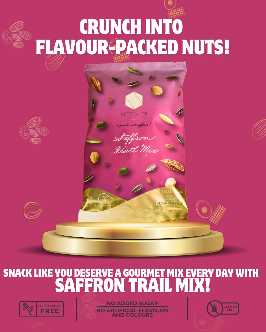 Brain Fuel Mix- Saffron Trail Mix