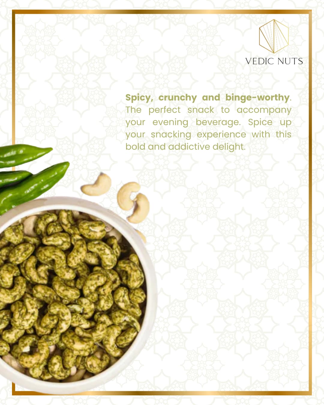 Snack Hack-Green Chilli Cashews